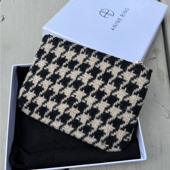 Anine Bing Houndstooth Coin Purse - Picture 4 of 5